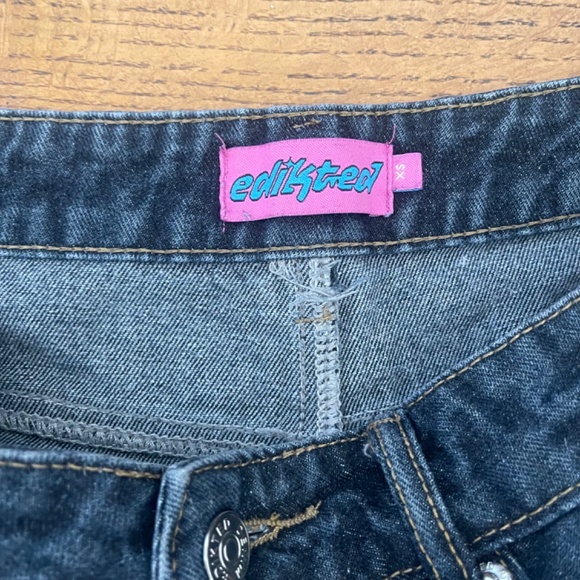 Edikted Low Rise Wide Leg Jeans - Sz XS - Picture 3 of 9